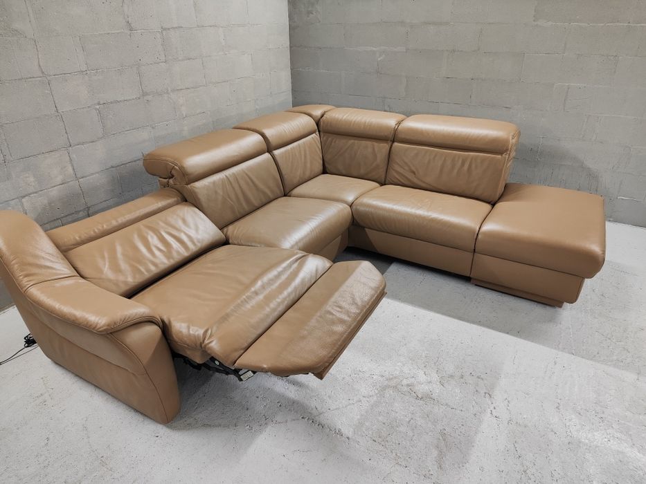 Диван шкіряний, електрореклайнер. Уголок.