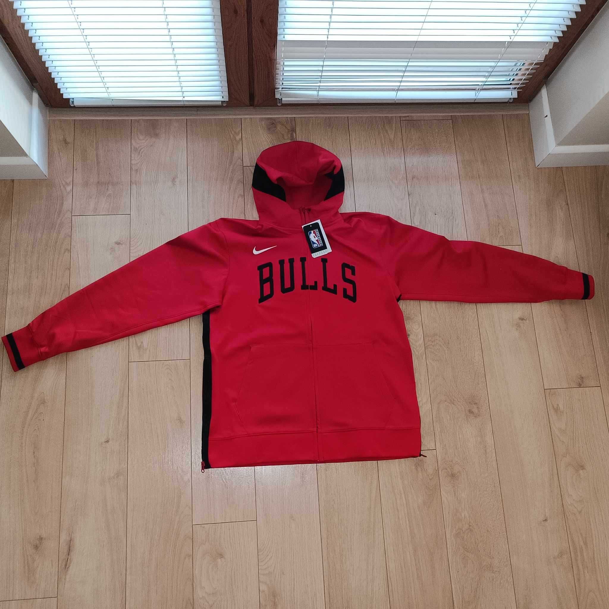 Nike Dri-Fit NBA Chicago Bulls Showtime Full-Zip Hoodie r. L