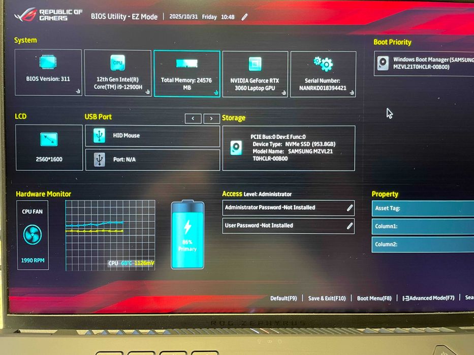ASUS ROG Zephyrus M16 GU603ZM