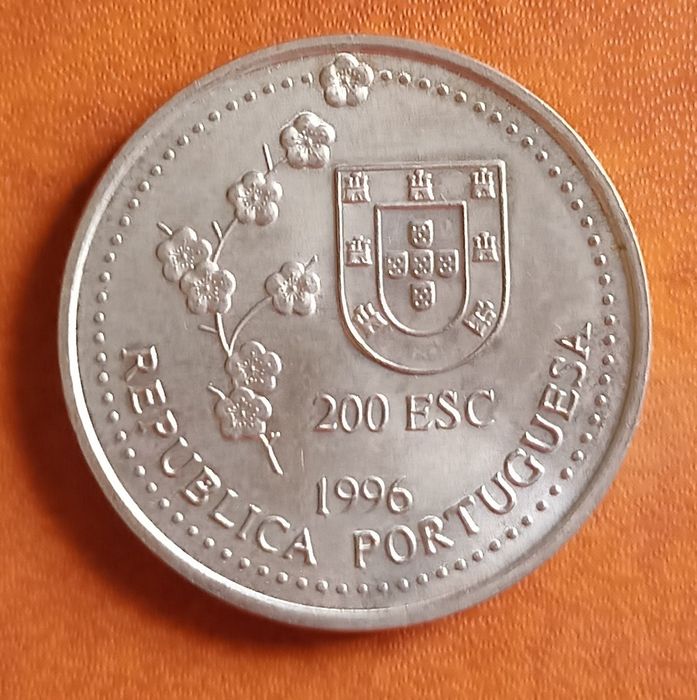 Moeda comemorativa 200 escudos. 1996