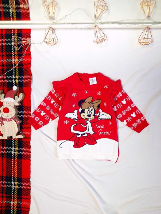 Świąteczny sweter Minnie Mouse Disney Primark 62
