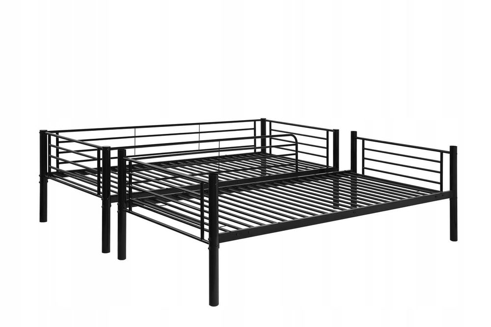 Łóżko piętrowe metalowe IKEA SVARTA czarne