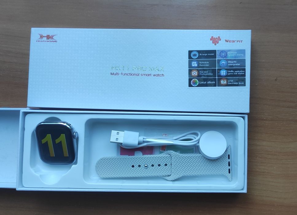 Cмарт-годинник HK11 Pro Max AMOLED (Black, Silver)