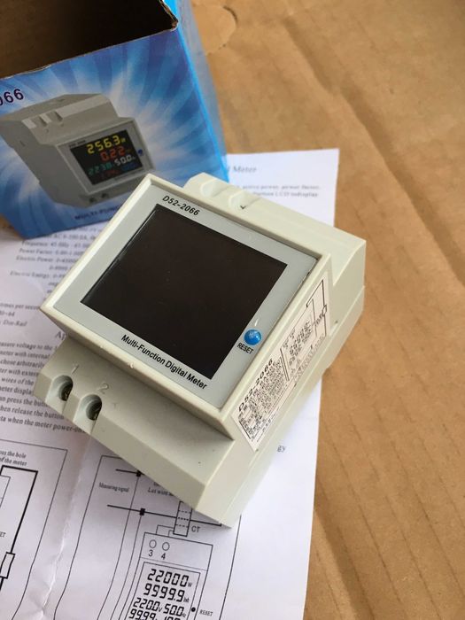 Ваттметр счетчик мощности анализатора сети d52-2066 ватметр на DIN