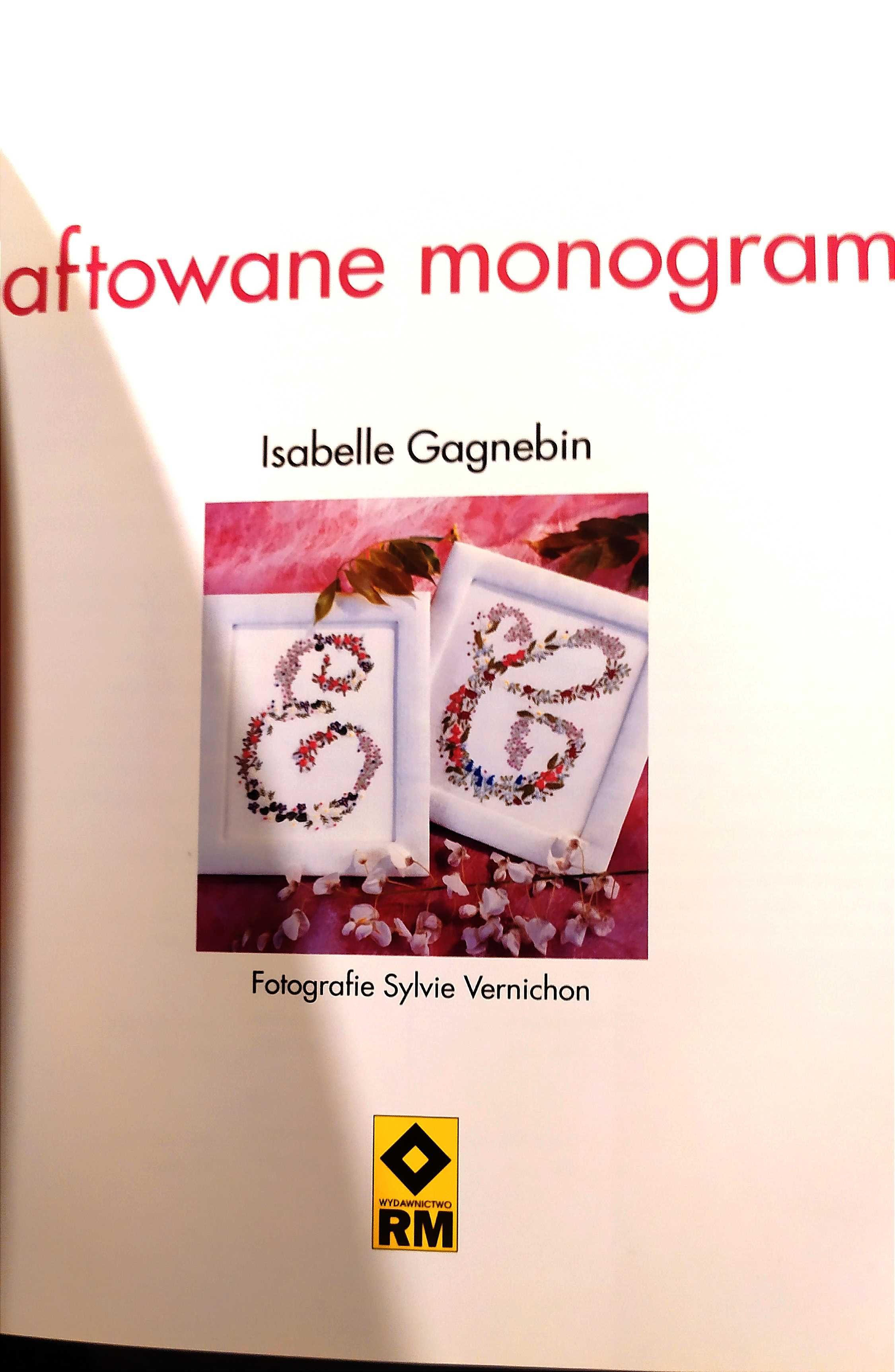 Haftowane Monogramy Izabelle Gagnebin Alfabet haftowany kwiatami