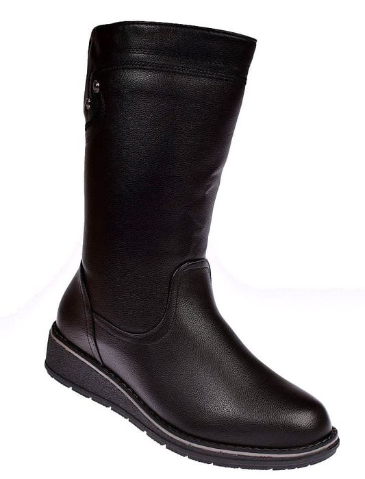 Kozaki damskie wysokie ocieplane na suwak 1328 rozm. 41