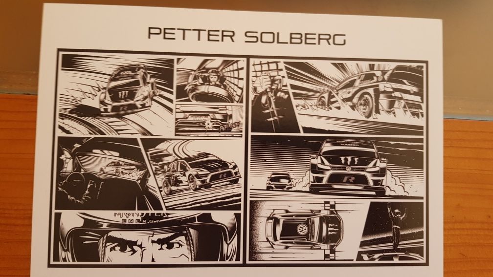 Autógrafos de Loeb, Ogier, Tanak e Petter Solberg