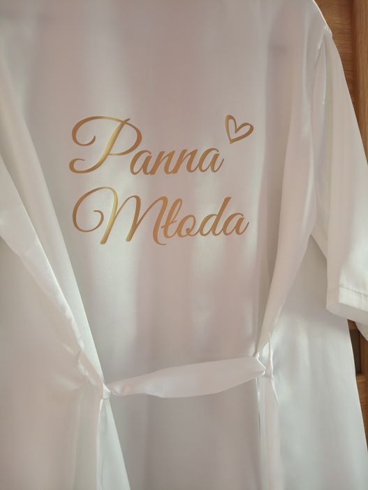 Szlafrok z napisem Panna Młoda. Szlafrok dla Panny Młodej