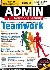 Admin Magazine (z DVD Ubuntu) Teamwork Teams Matrix AWS Azure Sphere,