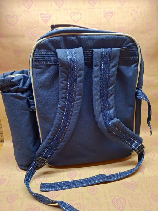 Рюкзак термосумка с термосом и столовыми приборами для пикника и т.д