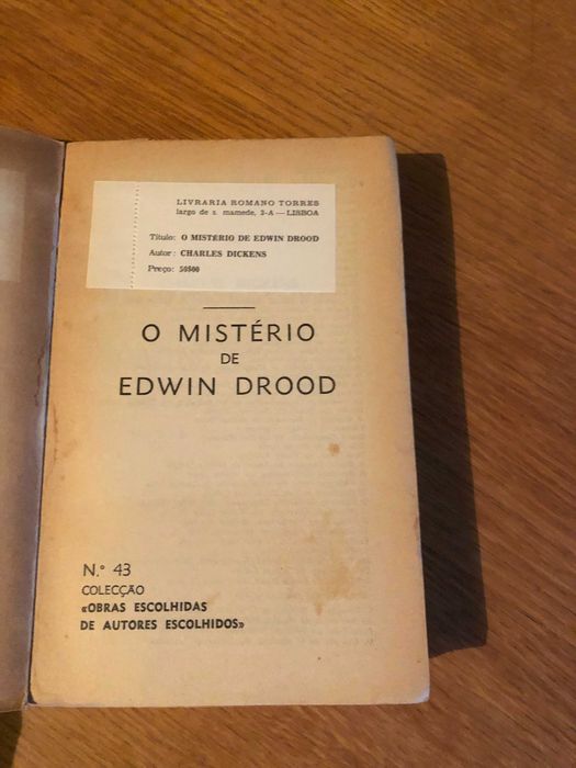 O mistério de Edwin Drood   CHARLES DICKENS
