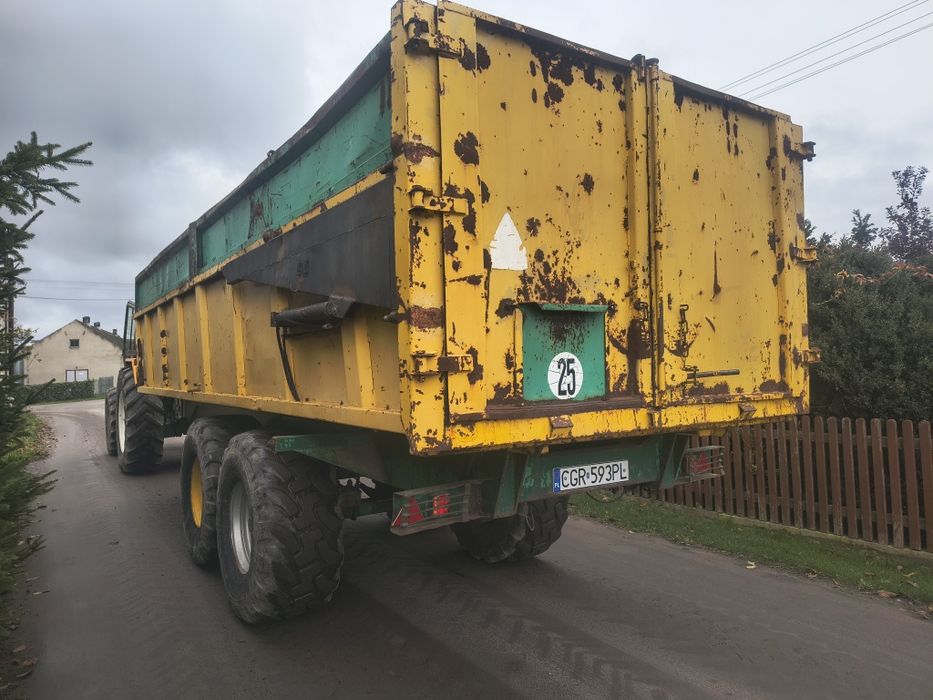 Przyczepa skorupa 18t, klapa hydrauliczna,resorowany dyszel