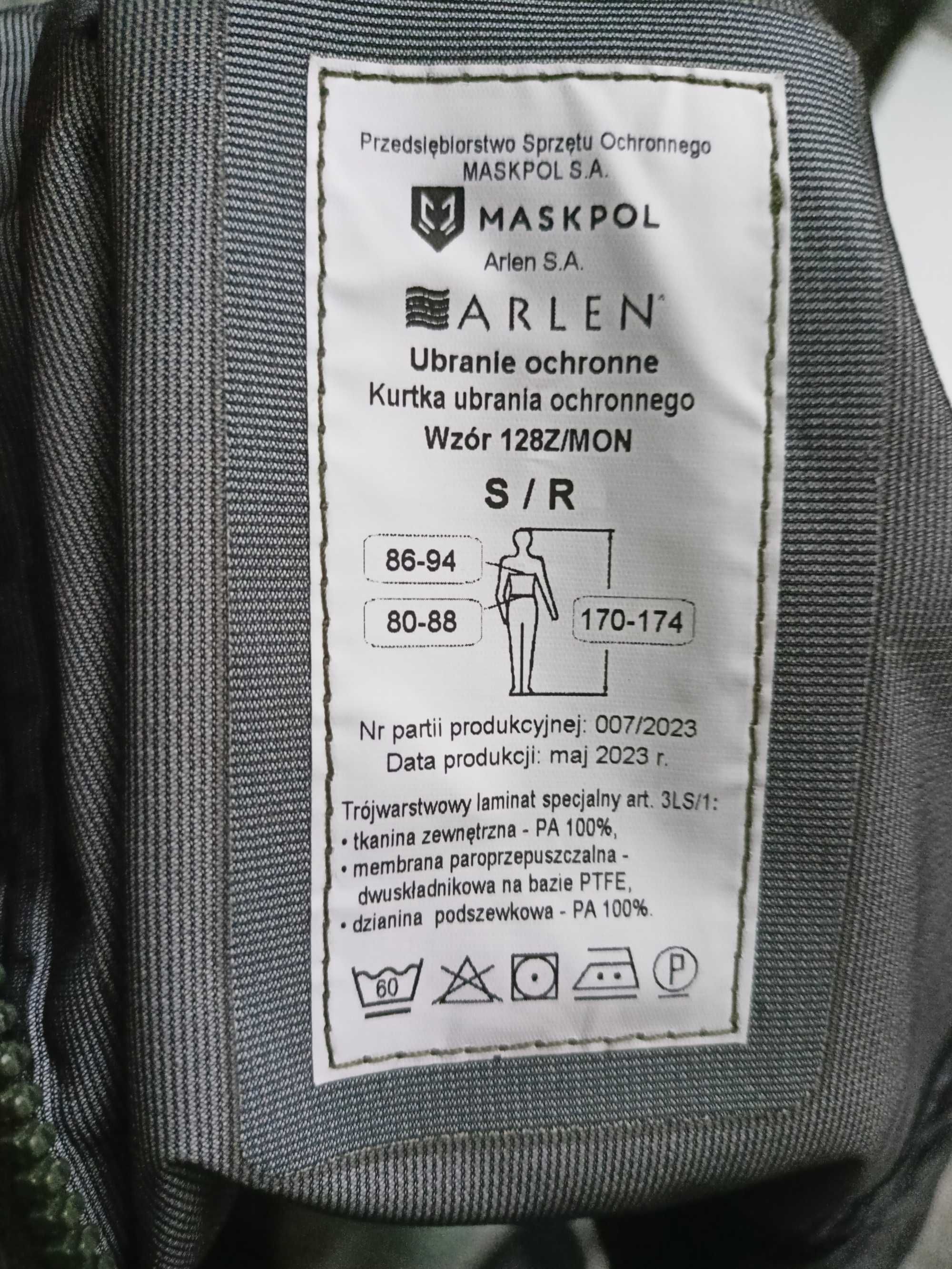 Ubranie ochronne wzór 128Z/MON goreteks gore-tex rozmiar S/R