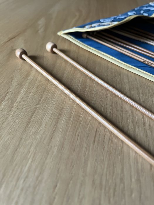 Bambusowe druty do dziergania