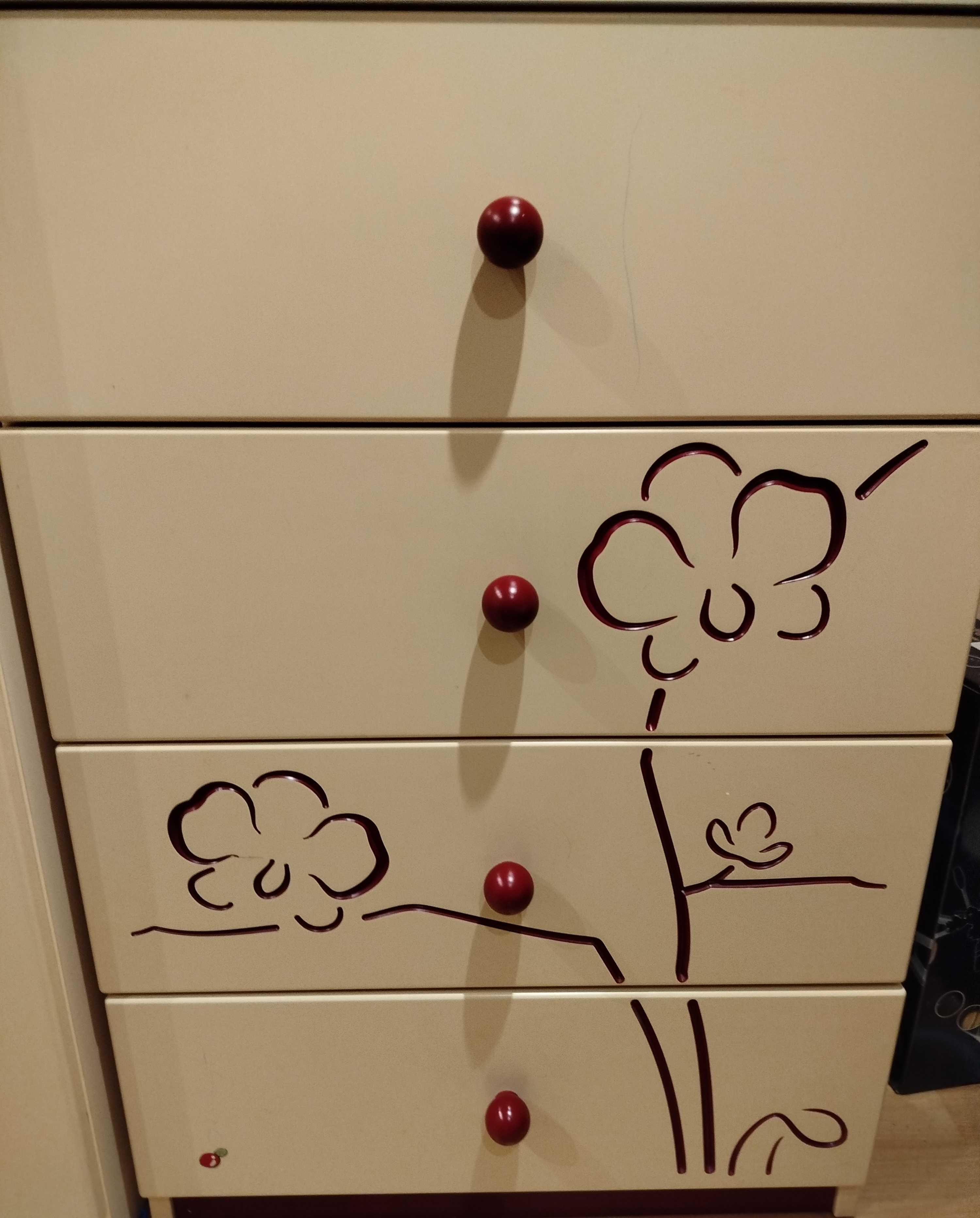 Meble Meblik orchidea bordowa 7 elementów