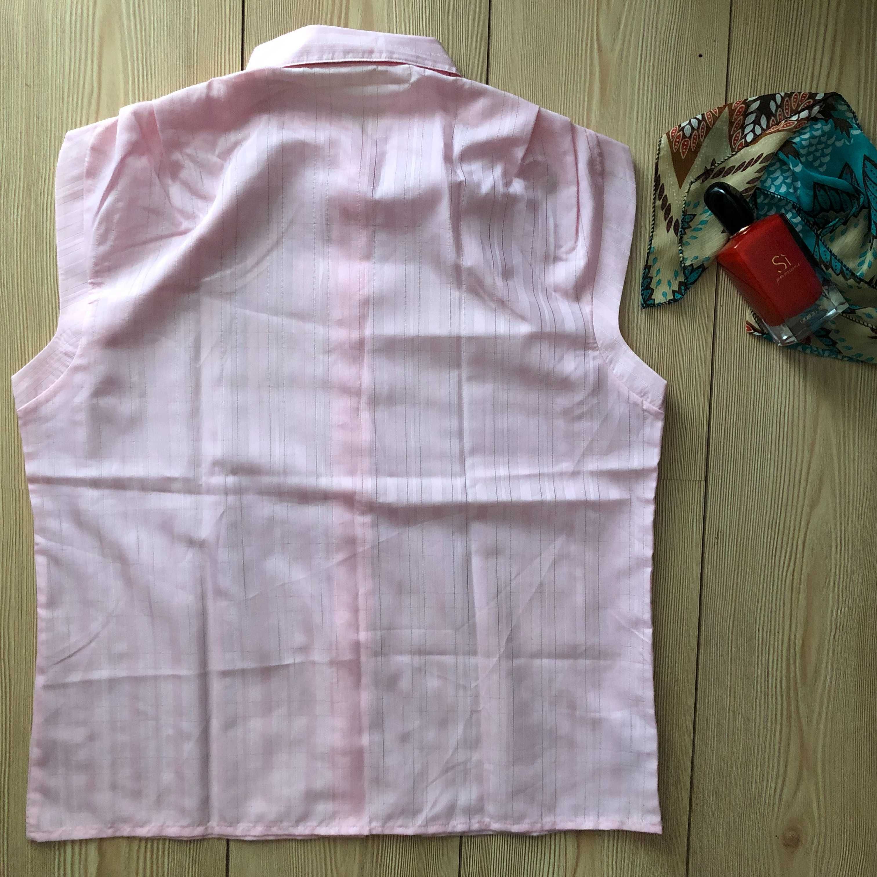LUX [40 L] pastelowy róż koszula bluzka do pracy na lato / pod blezer