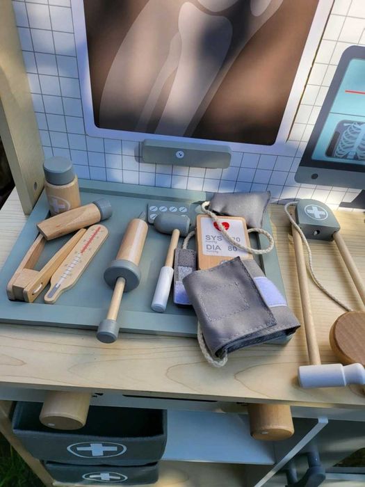 Zabawka Edukacyjna Drewniany Zestaw Gabinet Lekarski Szpital