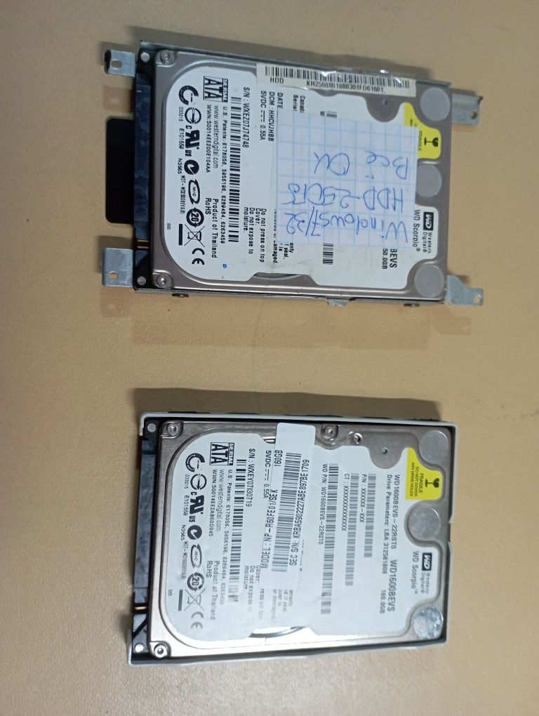 Продам HDD диски  для ноутбуков