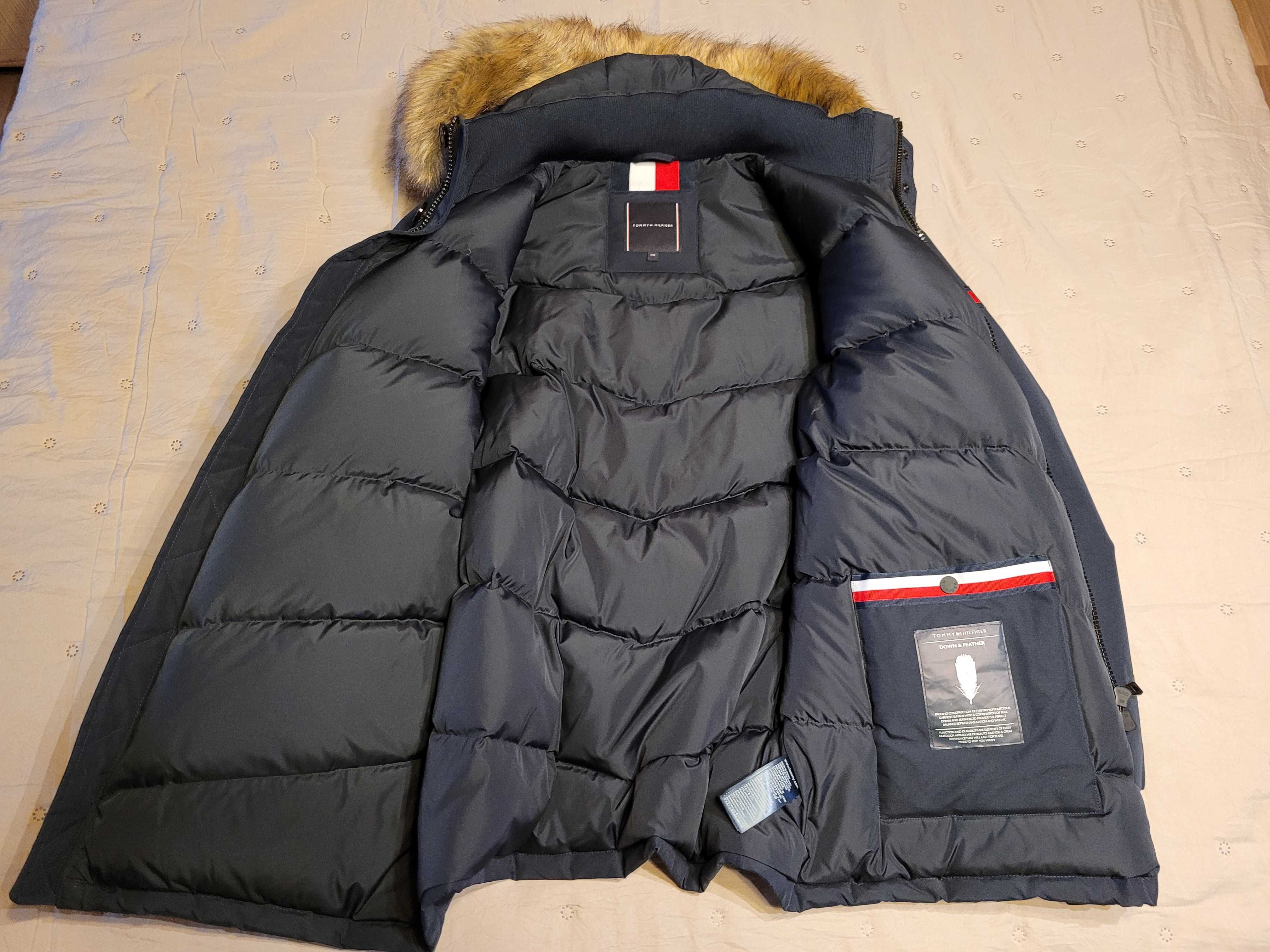 Kurtka puchowa Tommy Hilfiger granatowa XXL nowa