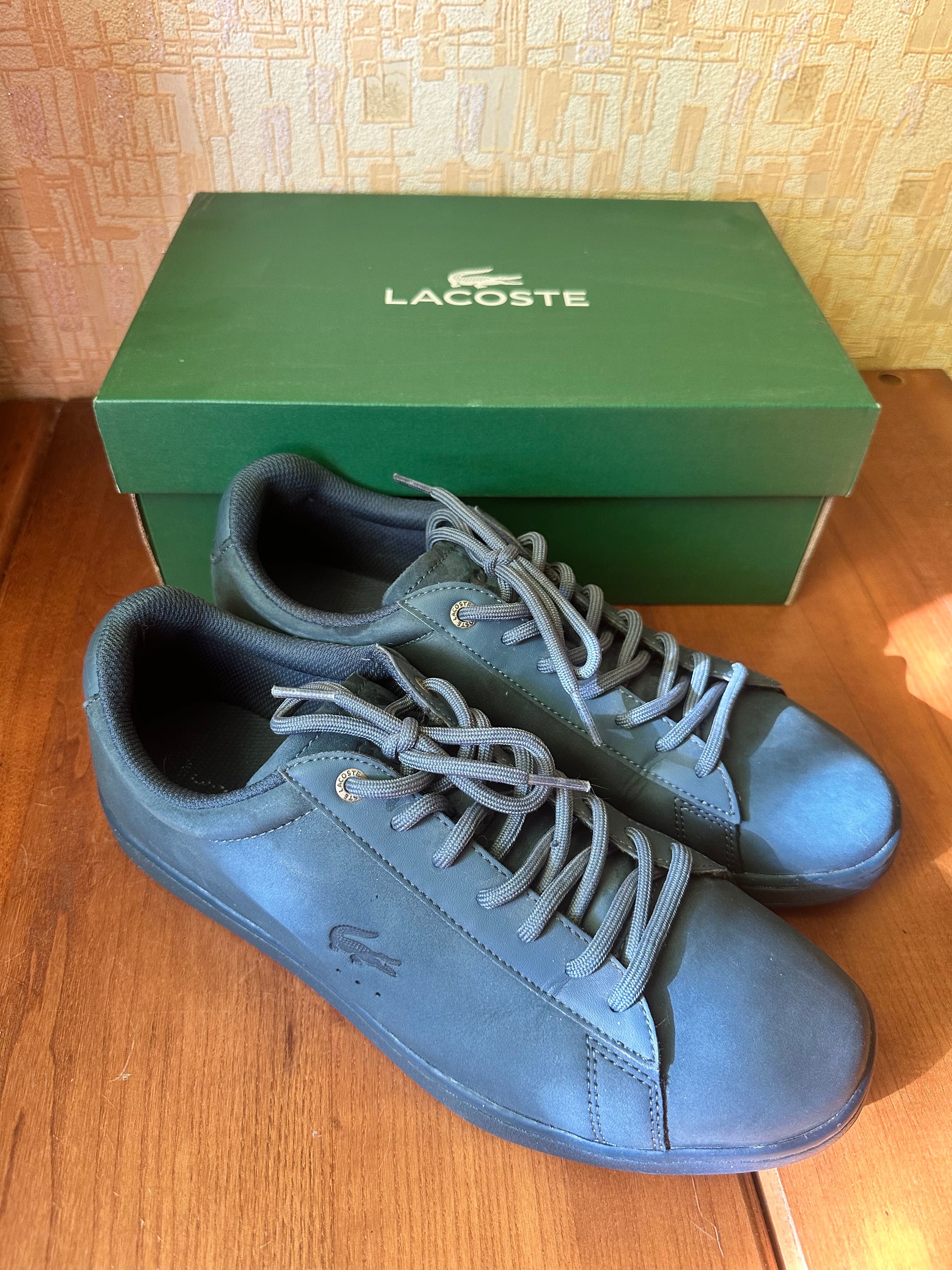 Нубукові чоловічі кросівки Lacoste оригінал
