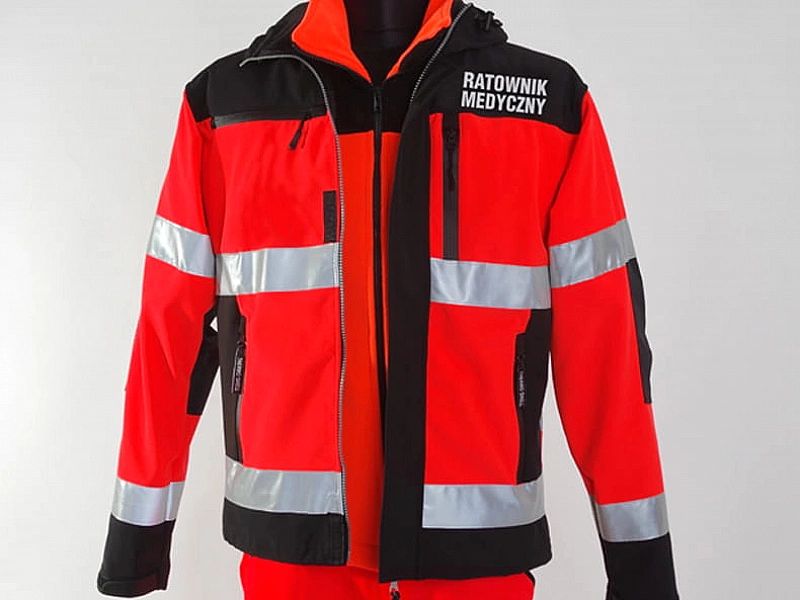 Kurtka ratownicza Softshell Basic Fluo North-Wind z odblaskowymi nadru