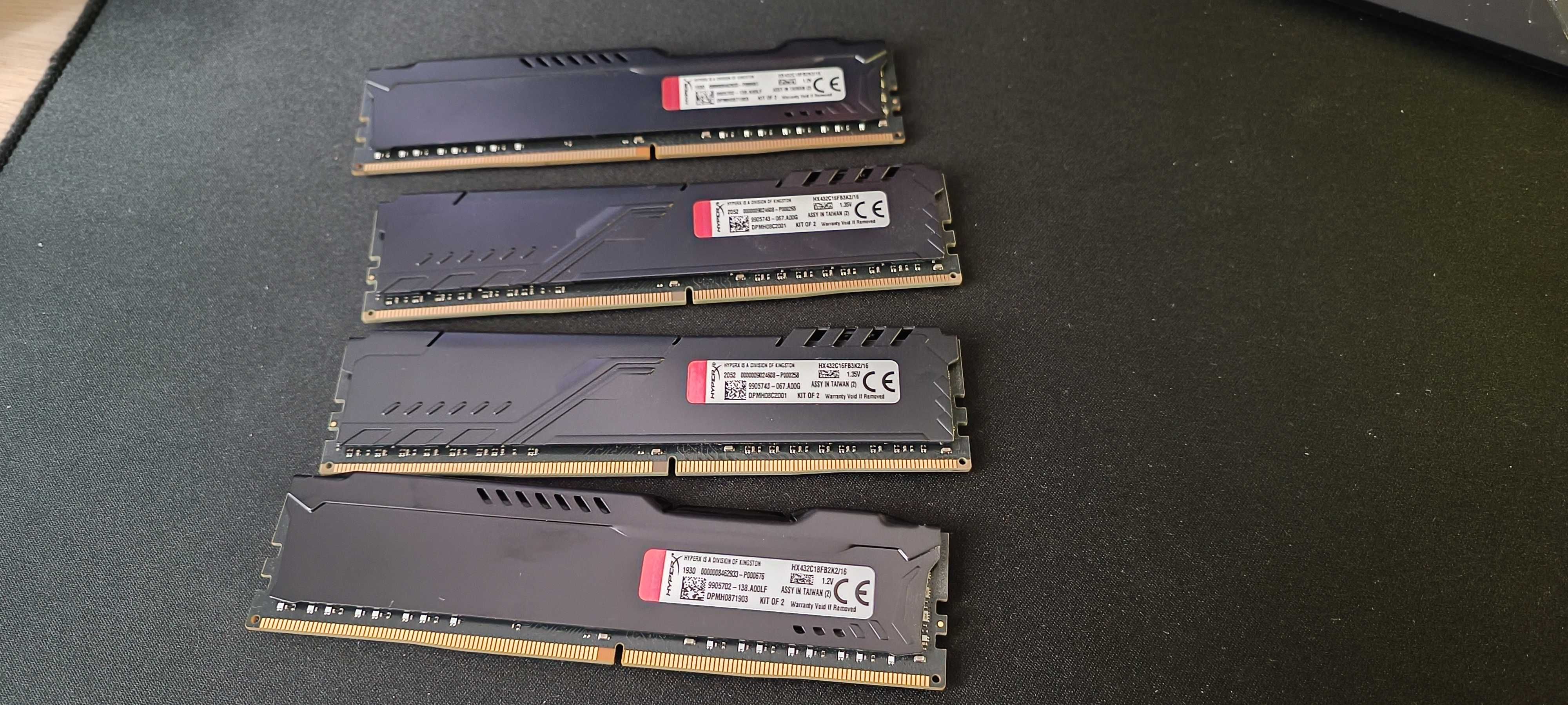Pamięć RAM HyperX DDR4 32GB PC4-25600 (Zestaw 4x8GB) Fury Black