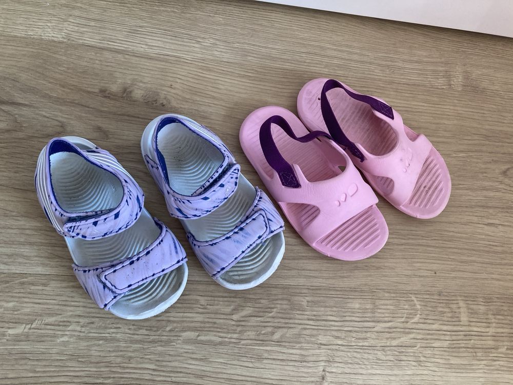 Sandały klapki dla dziewczynki r. 21 adidas i decathlon