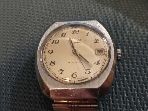 Stary zegarek Poliot, 23 jewels, automatic, z datownikiem, CCCP