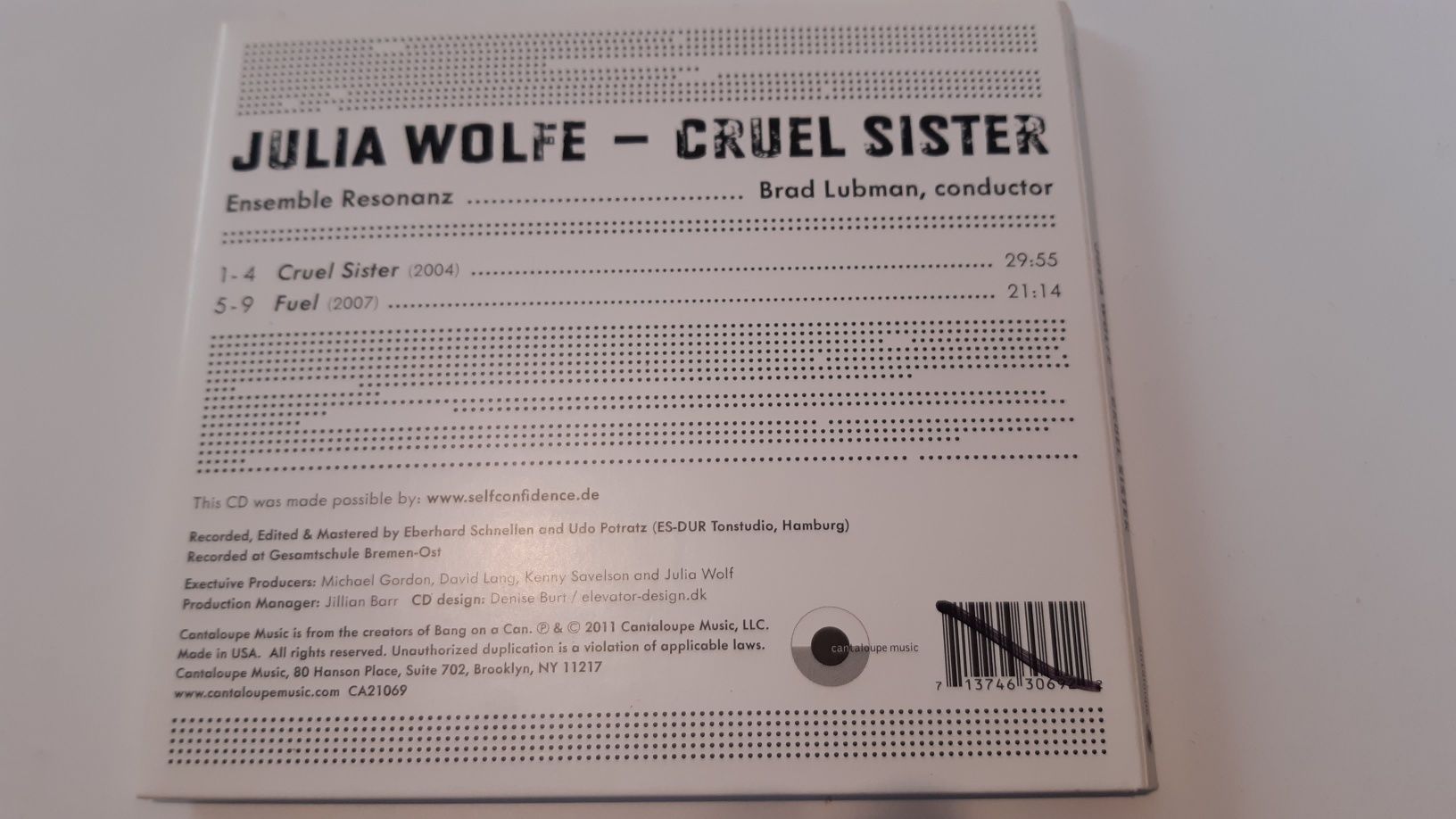 Julia Wolfe - cruel sister -cd