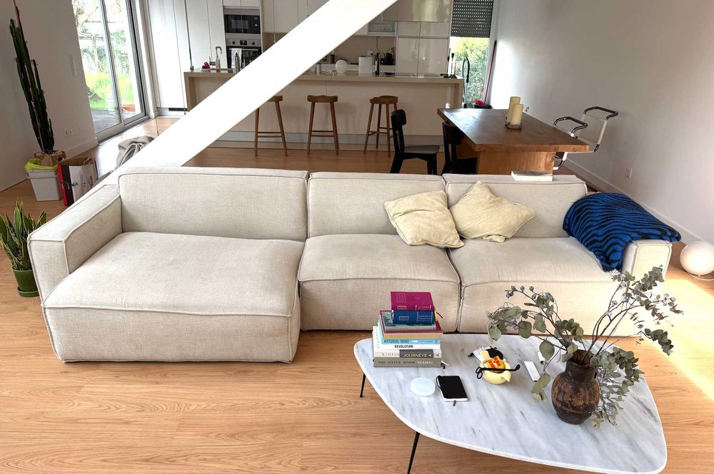 Beige Modular Sofa with Left Chaise Longe - AREA STORE