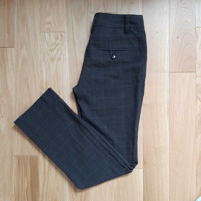 Nowe eleganckie w kratę spodnie chinosy chino rurki wyższy stan H&M 36