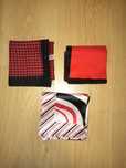 Conjunto 3 lenços de senhora encarnados
