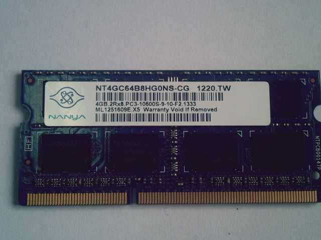 Пам'ять SO-DIMM DDR3 4GB до ноутбуків ( Hynix 10600s)