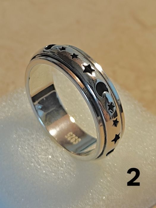 Серебряные мужские кольца антистресс 925 проба.