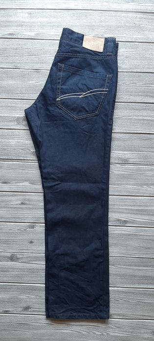 Thor Steinar spodnie jeansowe jeansy męskie proste granatowe M L 34/32