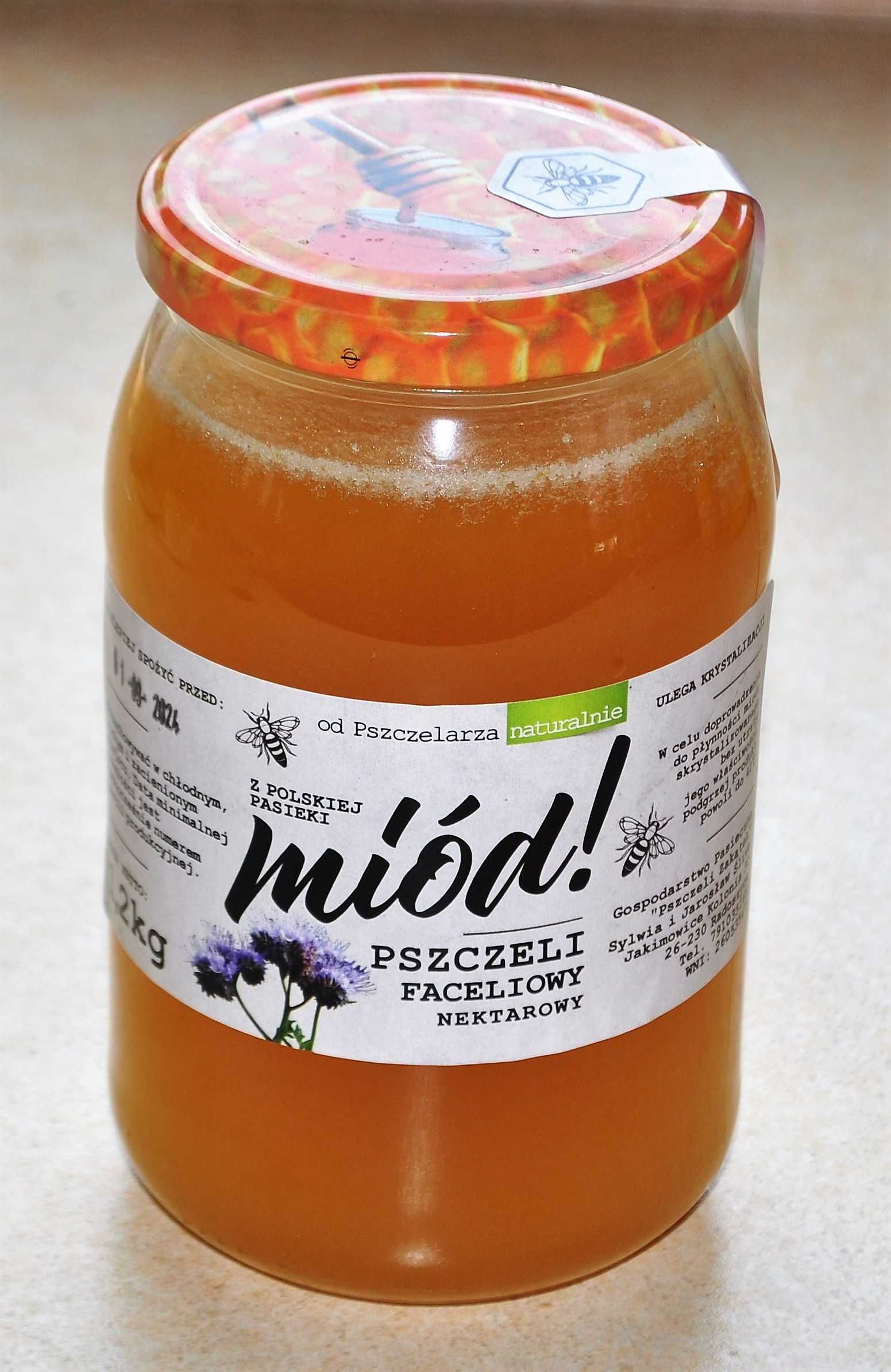 Miód Rzepakowy 1,2kg - miody z własnej pasieki! Produkty pszczele!