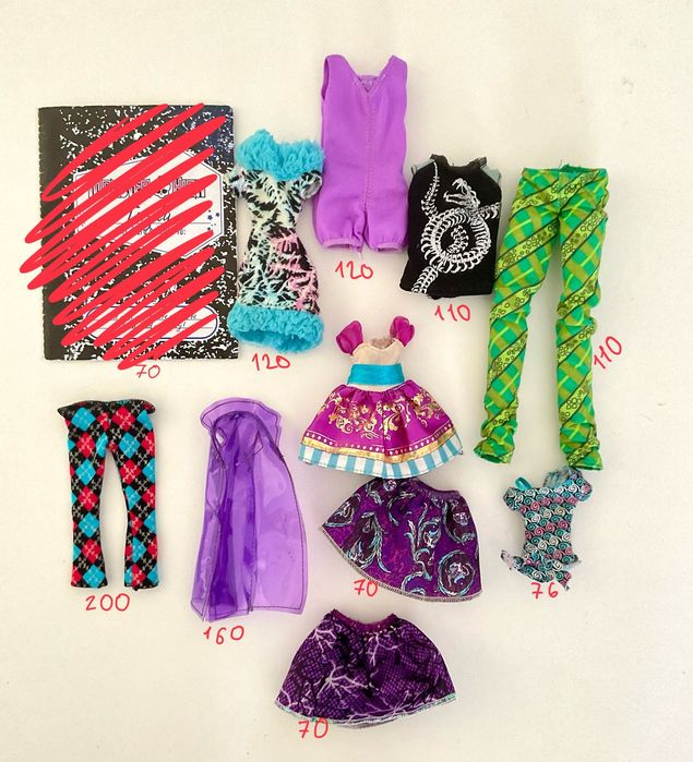 Монстер хай одяг, аутфіт для ляльок та аксесуари для Барбі оригінальні