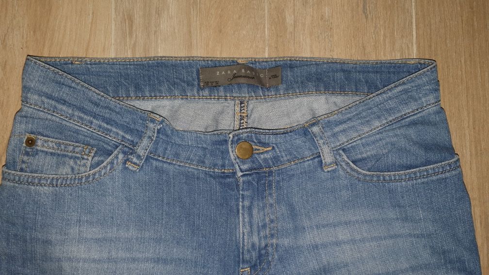 Jeansy Zara Basic z suwakami r.38