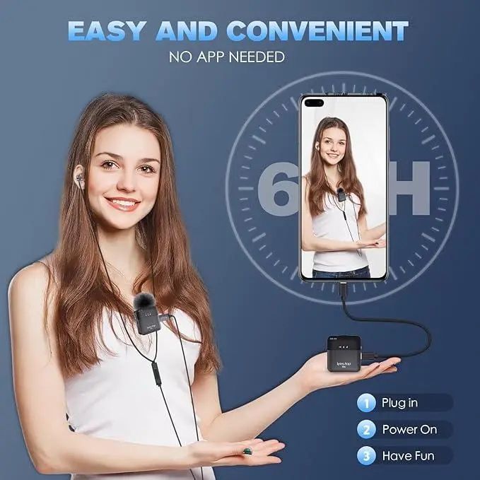 Бездротовий петличний мікрофон Iyes.Top YE0-002 із шумозаглушенням