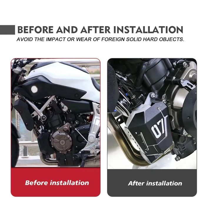 Windscreen guard Vidro frontal protecção radiador MT-07 Yamaha