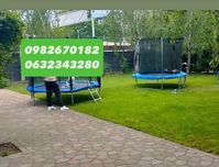 Батут  зелений 140см 183см 252см 312см 374см 404см 435см