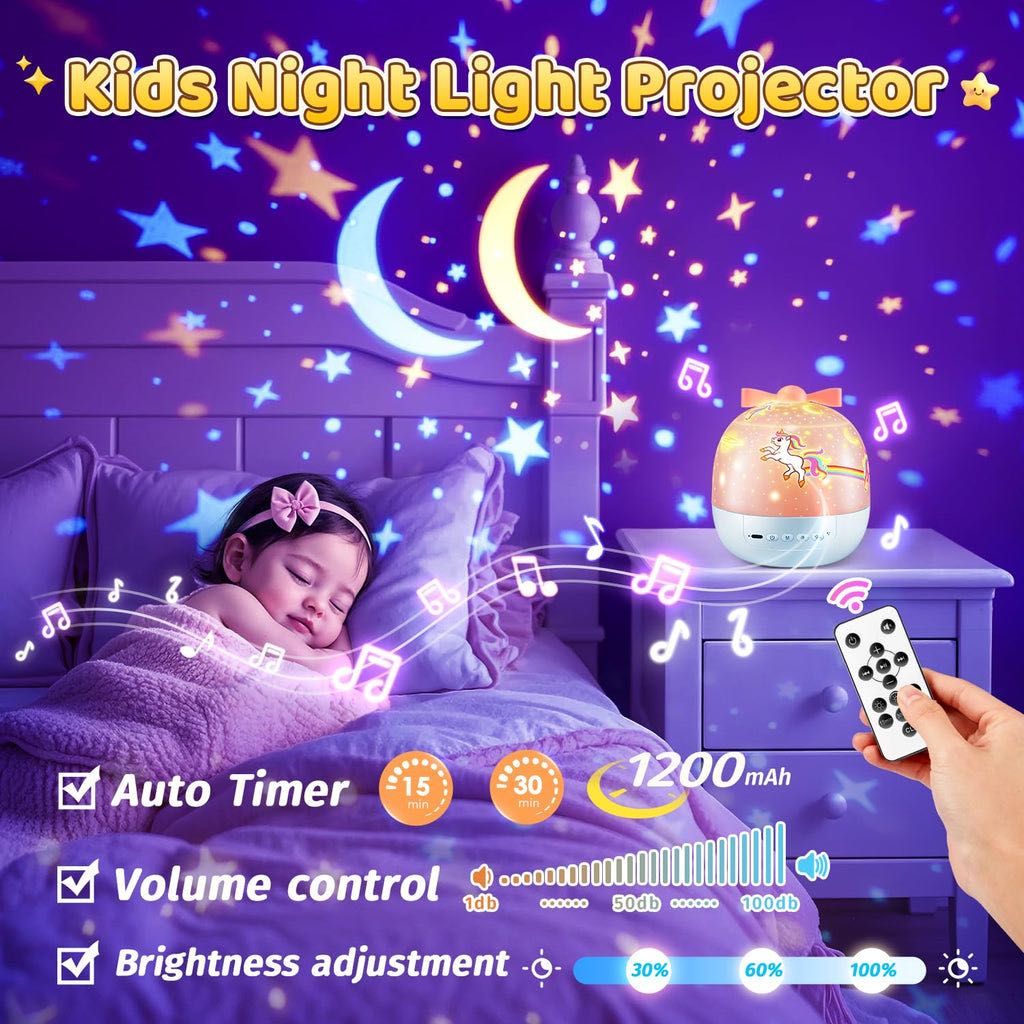 Projektor gwiaździstego nieba dla dzieci z 15 filmam