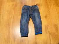 rozm 86 NEXT spodnie miękki jeans bawełniana podszewka chłopięce