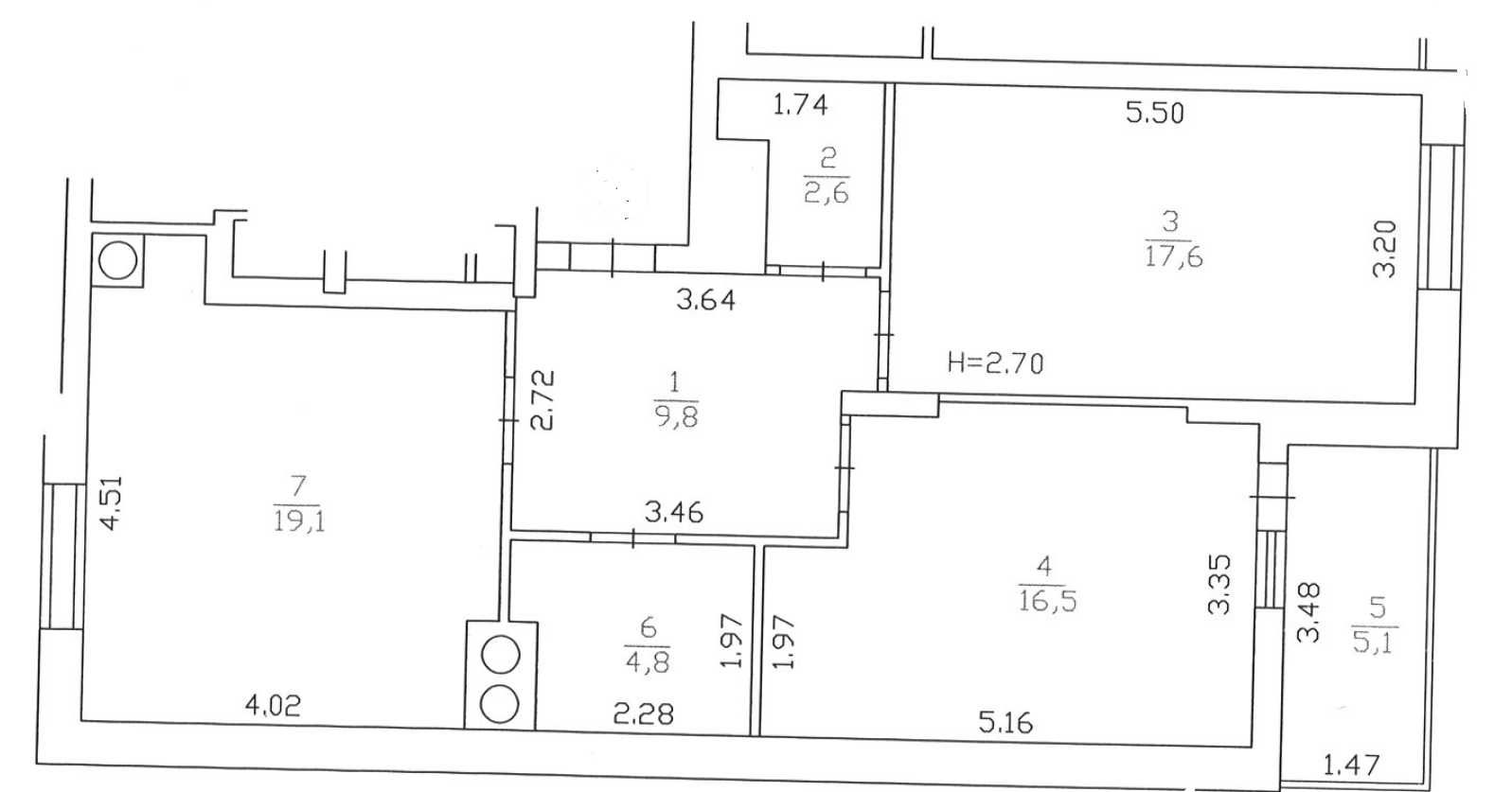 ЖК Wellspring  2-к квартира площею 75.5 м2 вартість 75000$