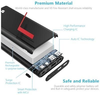 Powerbank EC Technology 26800 mAh czarny