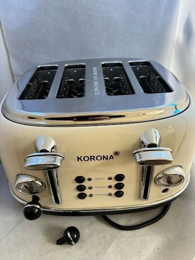 outlet toster korona 21676 srebrny/szary 1630 w regulacja temperatury