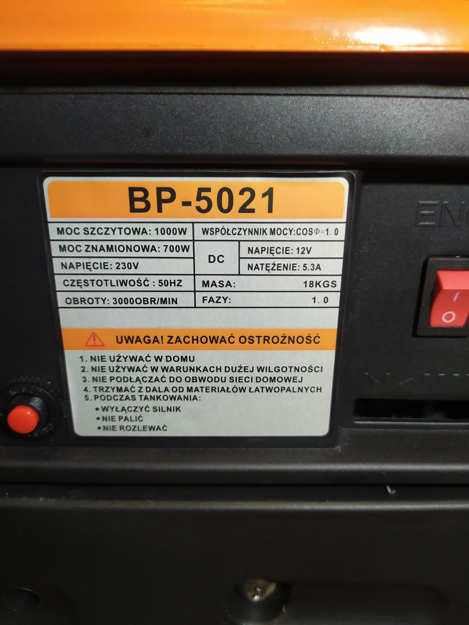 Генератор бензиновий BASS polska BP-5021 чистокровний поляк