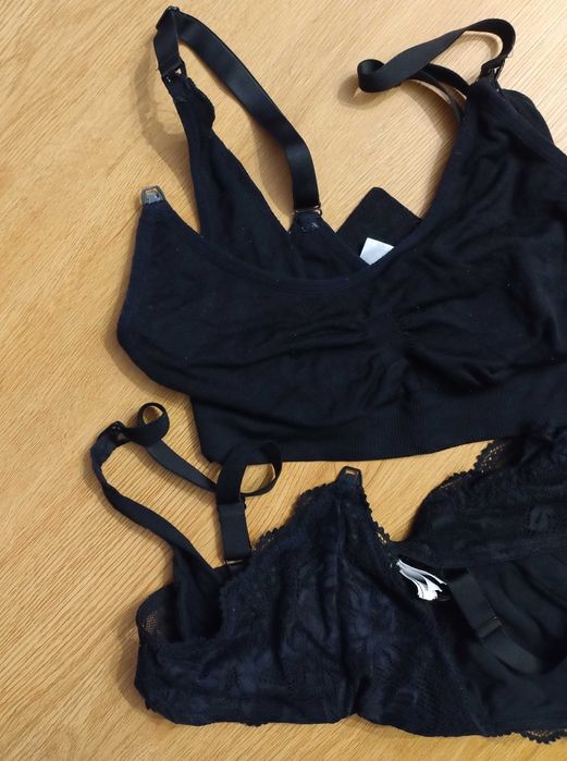 Staniki biustonosze do karmienia czarne XL