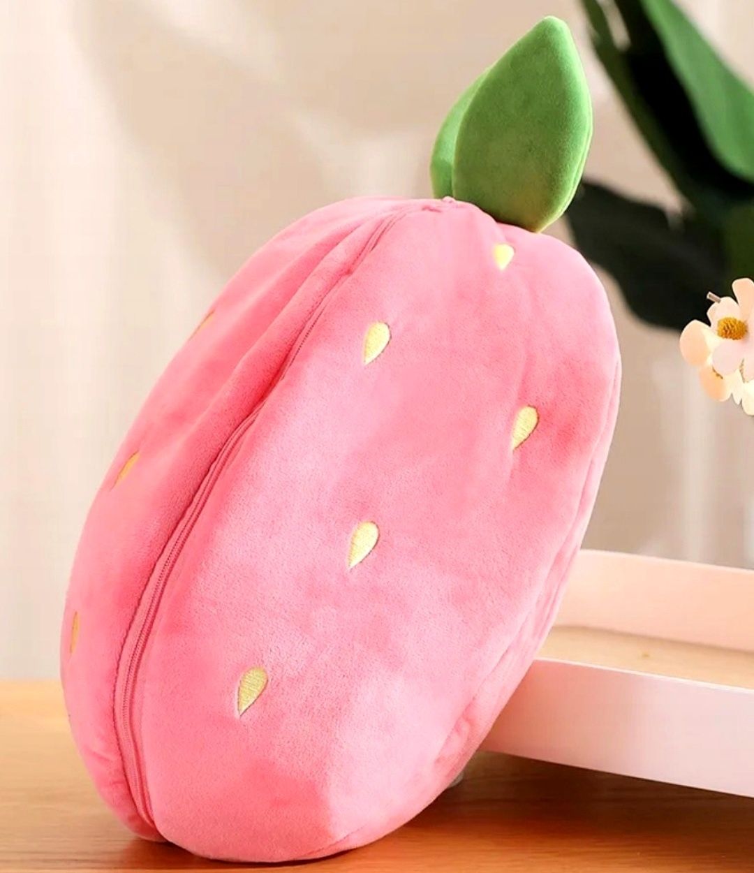 Maskotka Pluszak KRÓLIK TRUSKAWKA 35cm 2w1 uszy