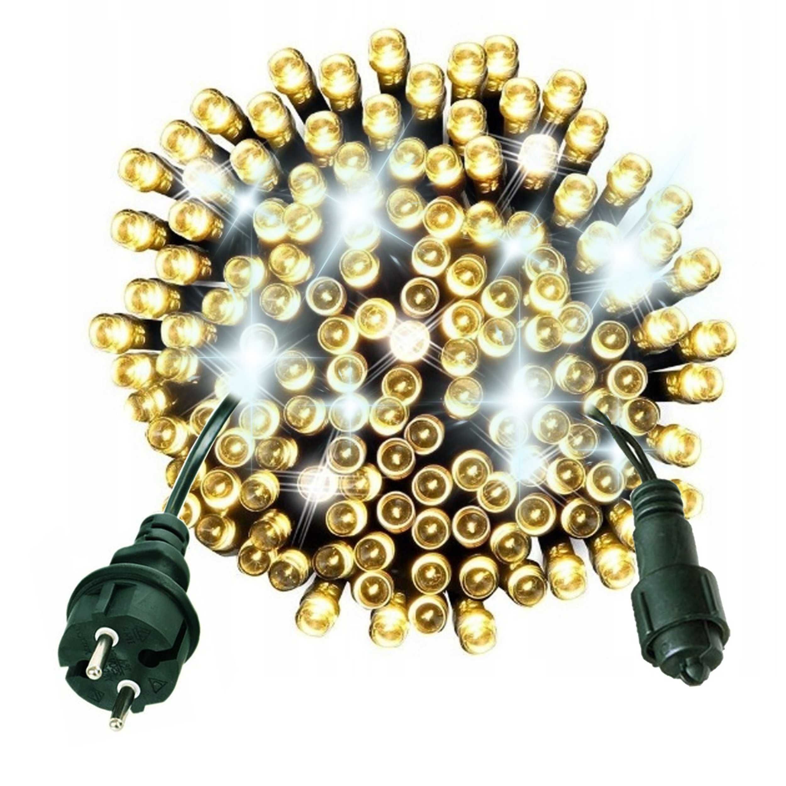LAMPKI CHOINKOWE 500 LED Zewnętrzne/Wewnętrzne GRUBY Kabel + FLASH